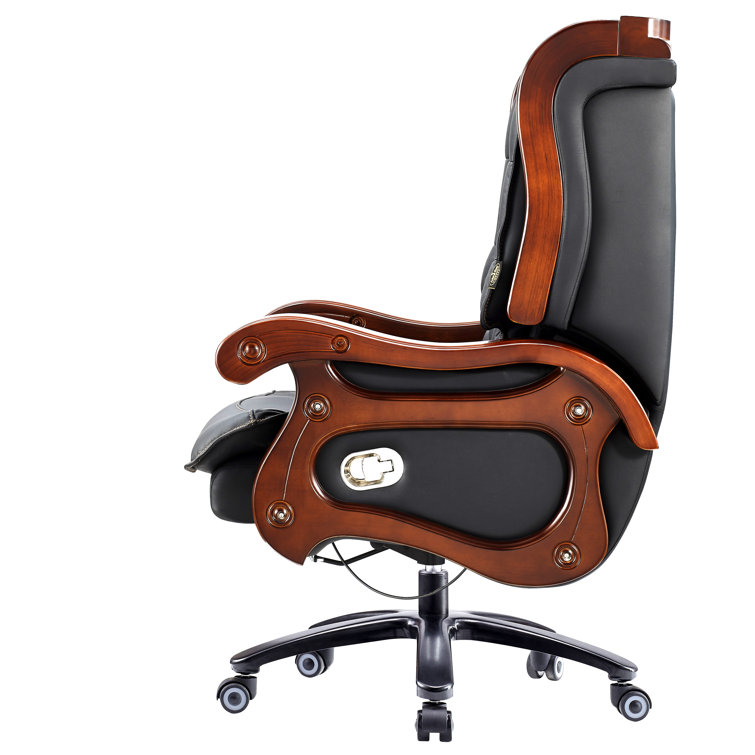 PENNEXECUTIVECHAIRS Timko Split Leather Executive Chair with